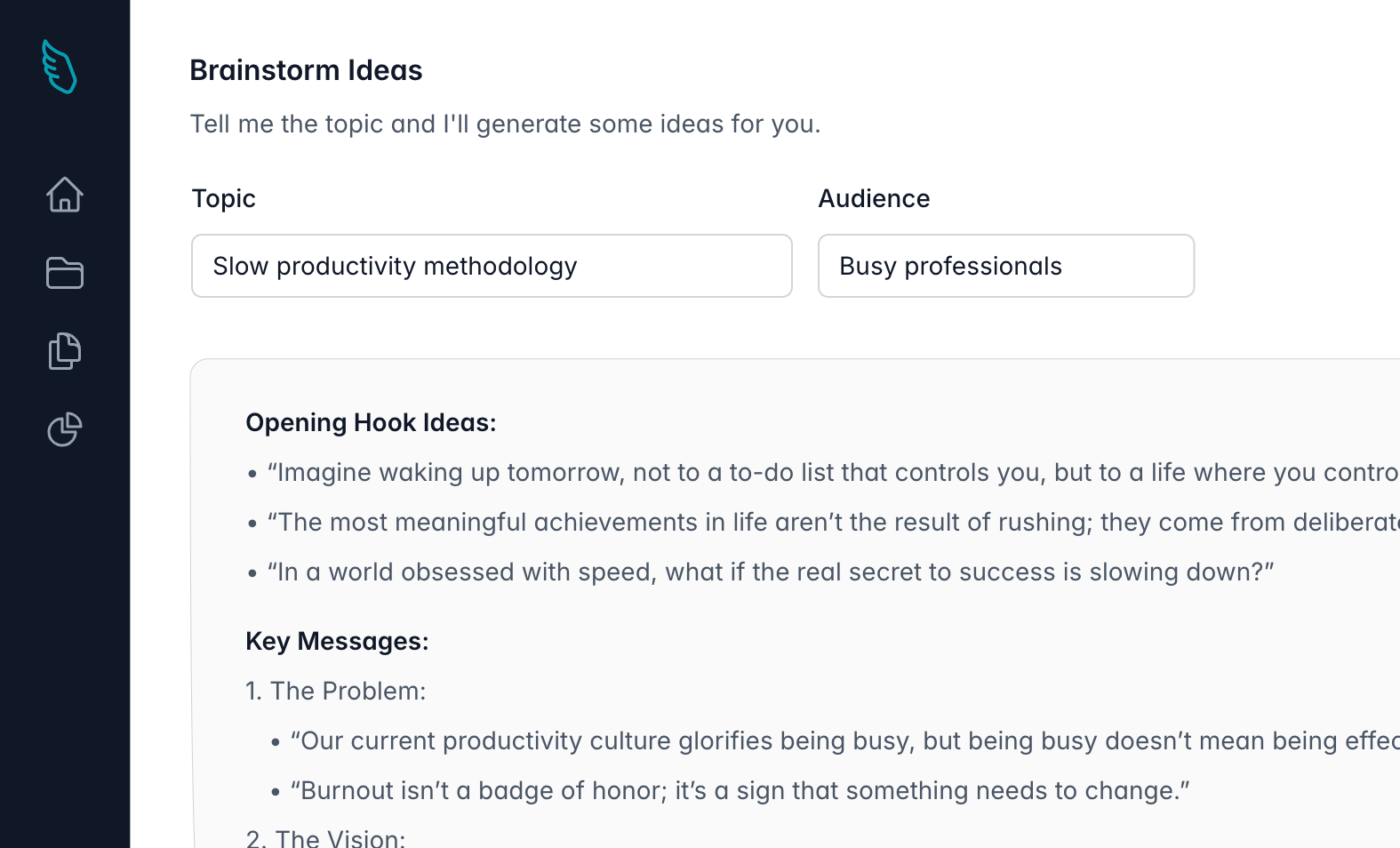 CourseWing brainstorm screenshot