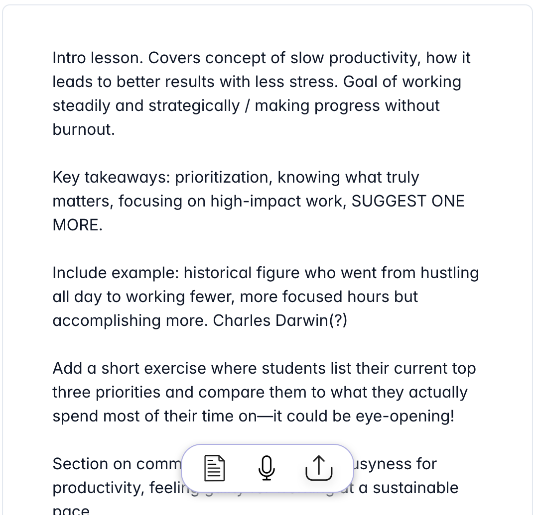 CourseWing new script screenshot